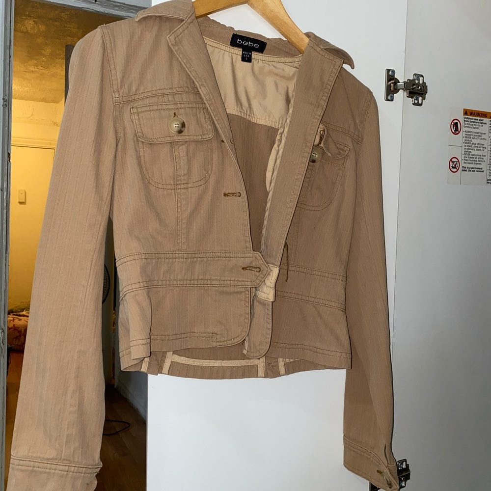 Bebe Beige Blazer Jacket
